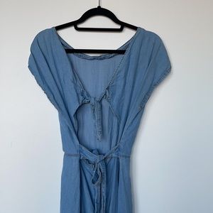 SOLD - Zara Denim Back Tie Dress